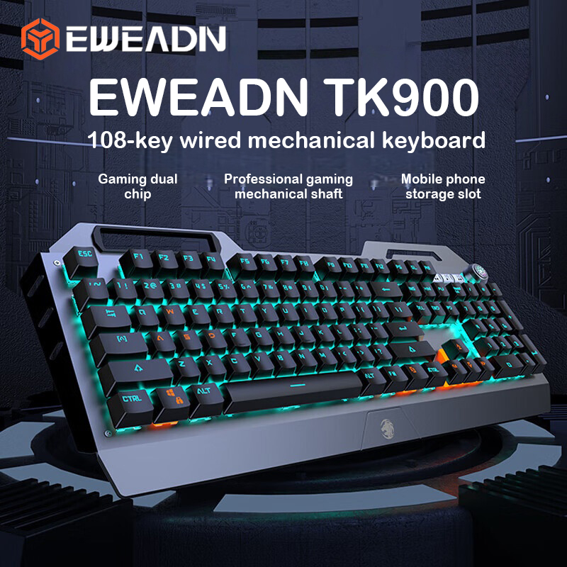 Gaming Keyboard And Mouse Combo - EWEADN TK900 Keyboard Mekanik USB-C Isi