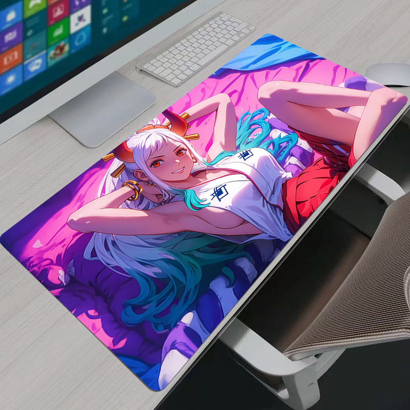 Gaming Keyboard Nearby - One Piece Yamato Mouse Pad Notbook