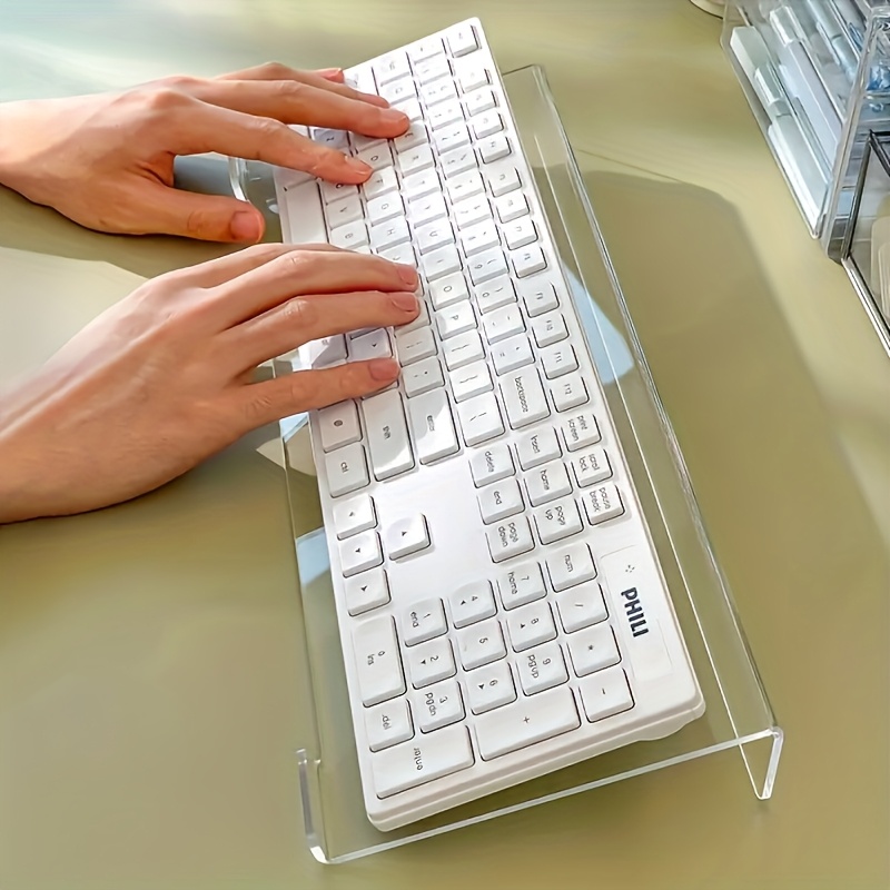 Gaming Keyboard Ergonomics - Dudukan keyboard akrilik, pengatur desktop transparan,
