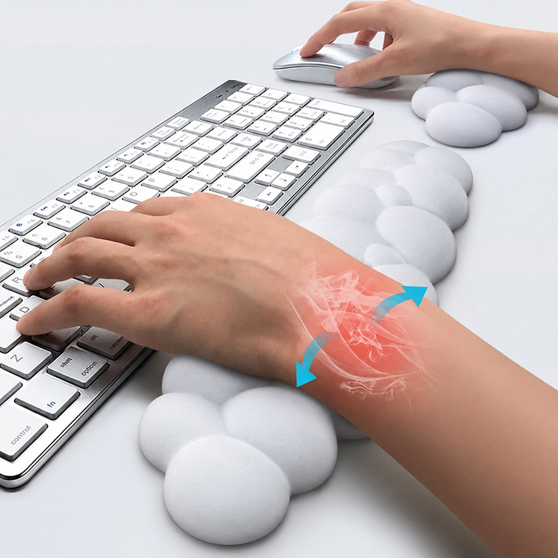 Keyboard Mouse Bundle Gaming - Alas Mouse dengan Sandaran Pergelangan Tangan