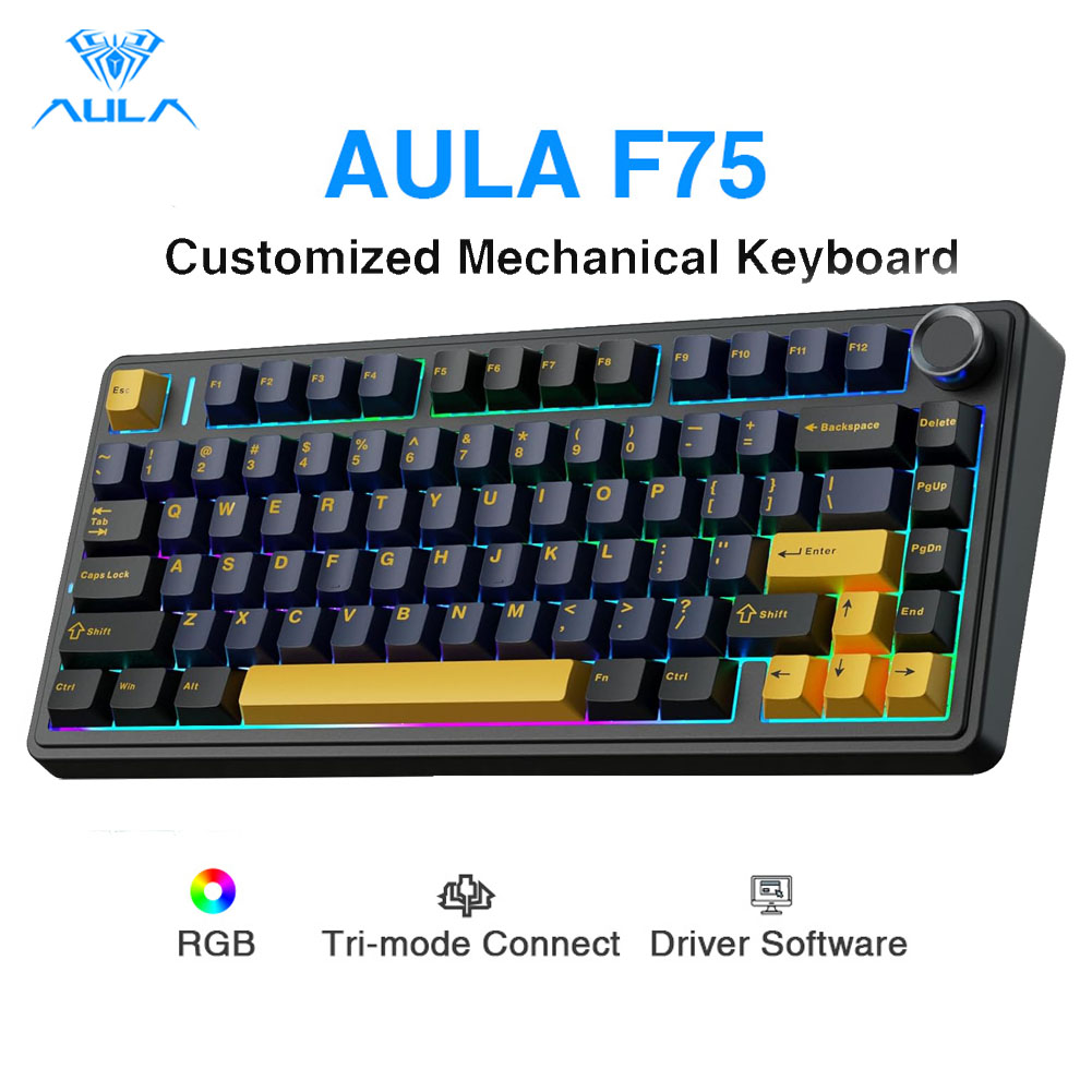 Gaming Keyboard No Number Pad - Keyboard Mekanik Aula F75, Tombol yang