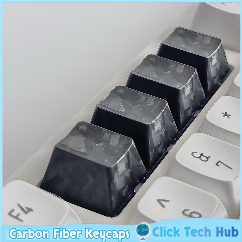Keyboard Gaming Black - Keycap Serat Karbon Hitam 1 Buah