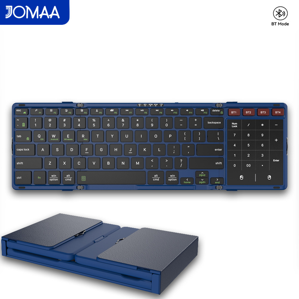 Gaming Keyboard No Number Pad - Keyboard Bluetooth Lipat JOMAA dengan Touchpad,