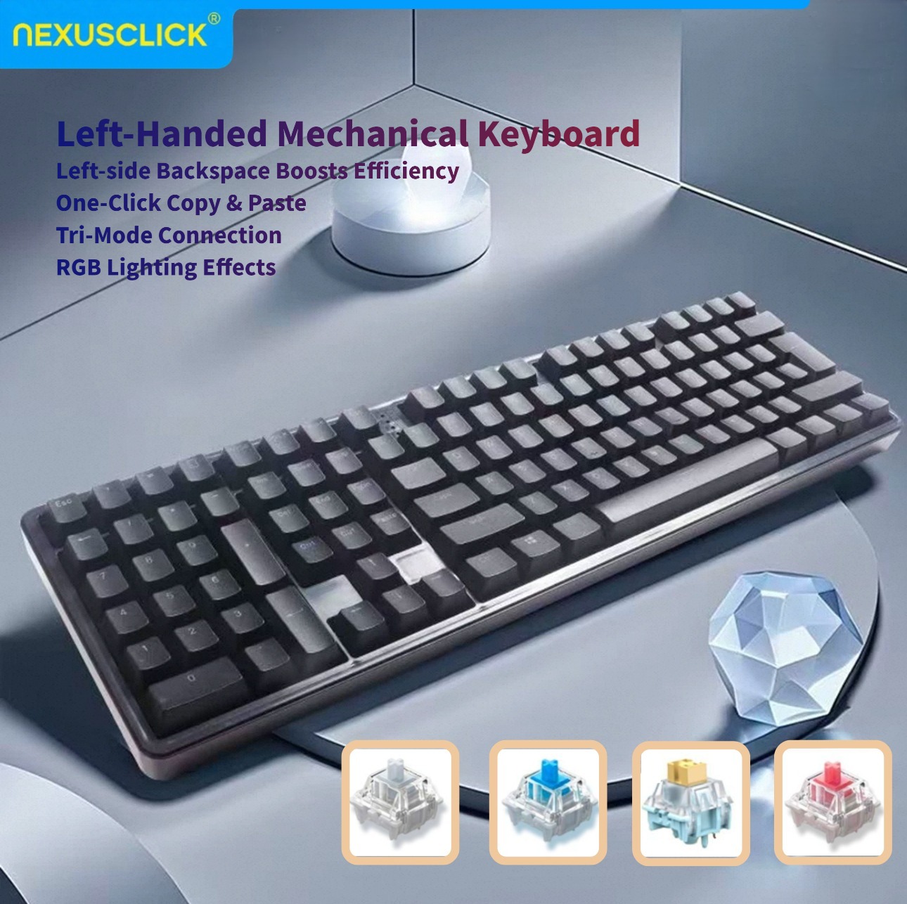 Gaming Keyboard No Number Pad - Keyboard Mekanik Bekas NexusClick Ergonomis untuk