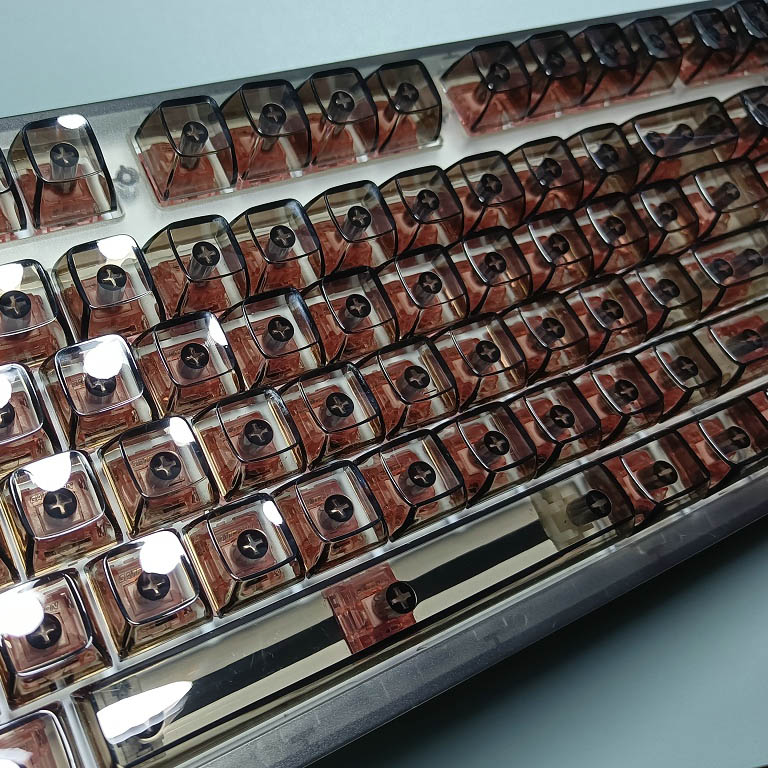 132 Tombol Keycaps Kristal Tra - Keyboard Gaming Black ulasan dan harga