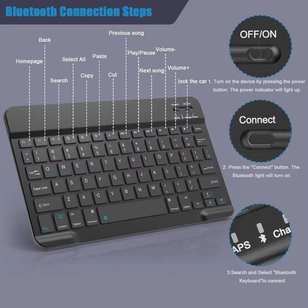 Keyboard Nirkabel Bluetooth 5. - Gaming Keyboard Mini ulasan dan harga