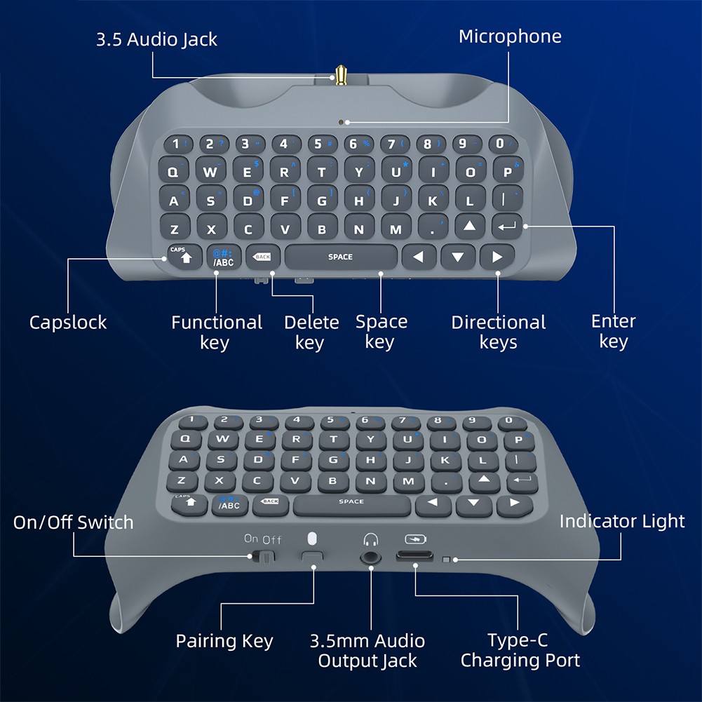 Pengontrol Keyboard Nirkabel u - Gaming Keyboard Type C ulasan dan harga