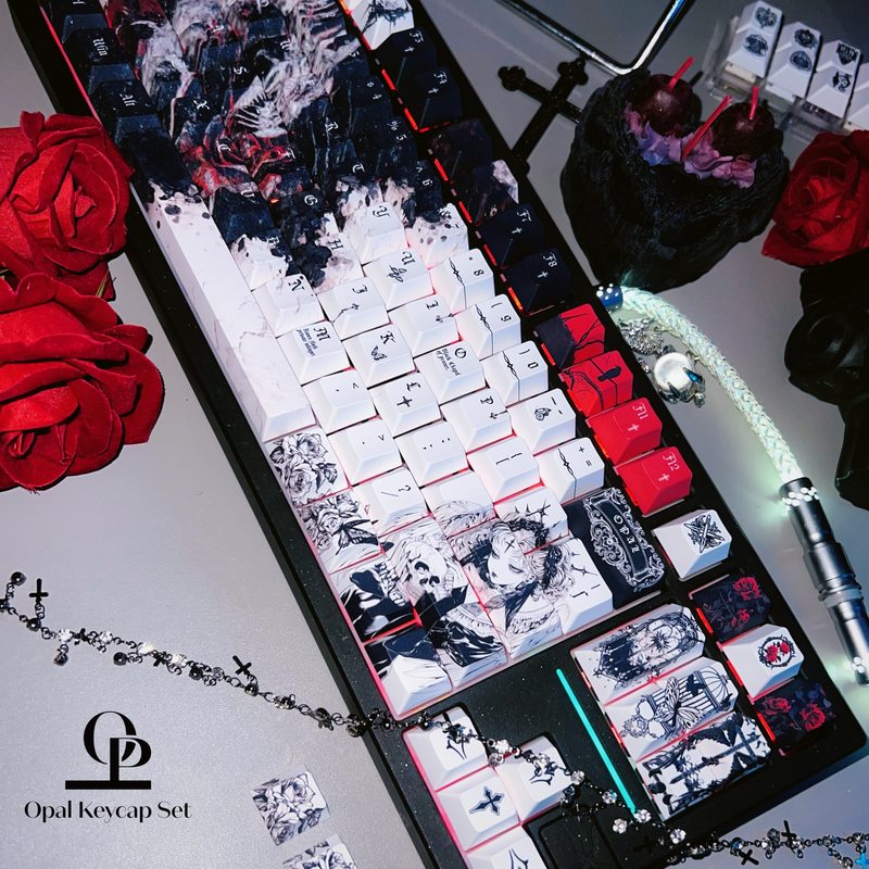 Keycap Tema Hitam Putih PBT Li - Keyboard Gaming Black ulasan dan harga