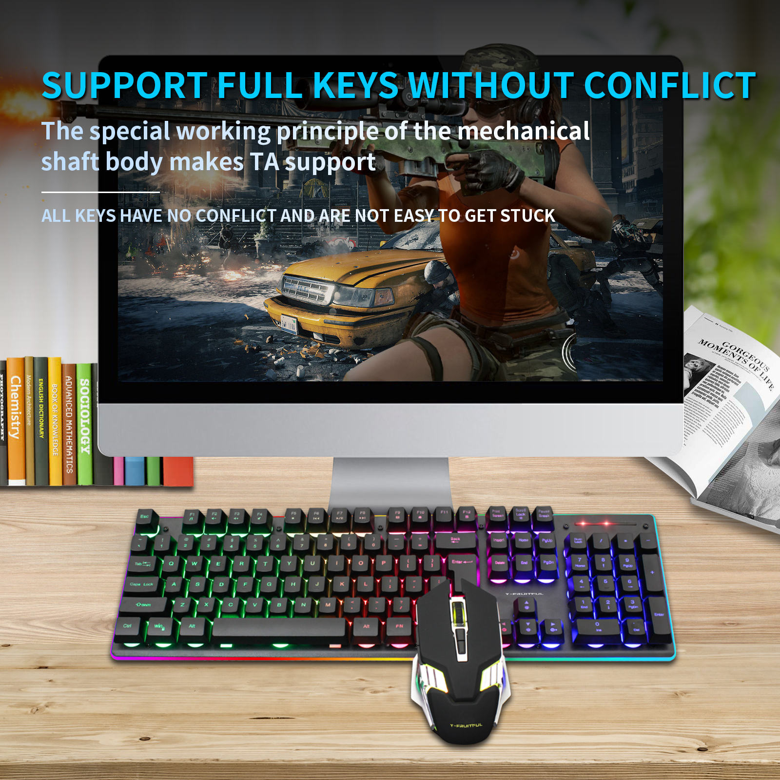 Kombo Keyboard dan Mouse Mekan - Gaming Keyboard And Mouse Combo ulasan dan harga
