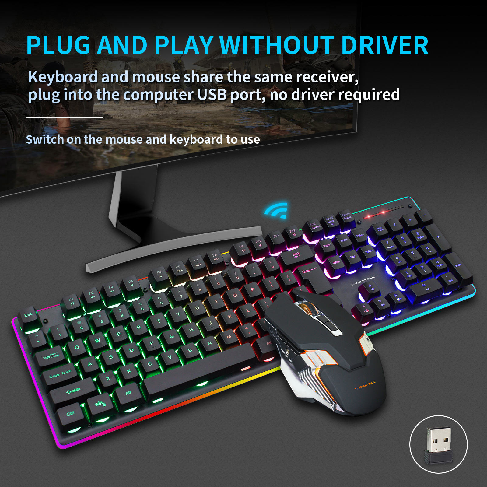 Kombo Keyboard dan Mouse Mekan - Gaming Keyboard And Mouse Combo ulasan dan harga