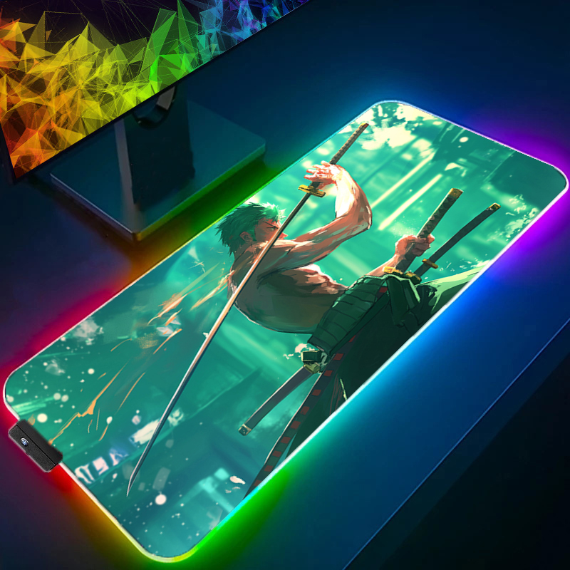 ONE PIECE Zoro Mouse Pad RGB A - Gaming Keyboard Nearby ulasan dan harga