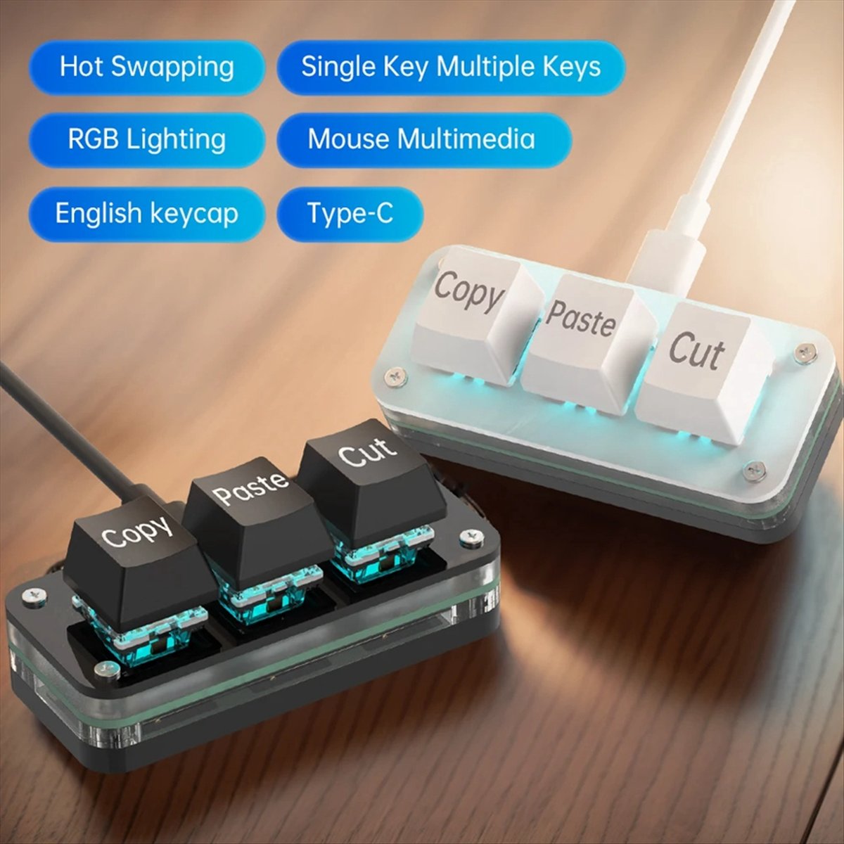 Doyou 3 Tombol Pemrograman Mak - Keyboard Gaming Black ulasan dan harga