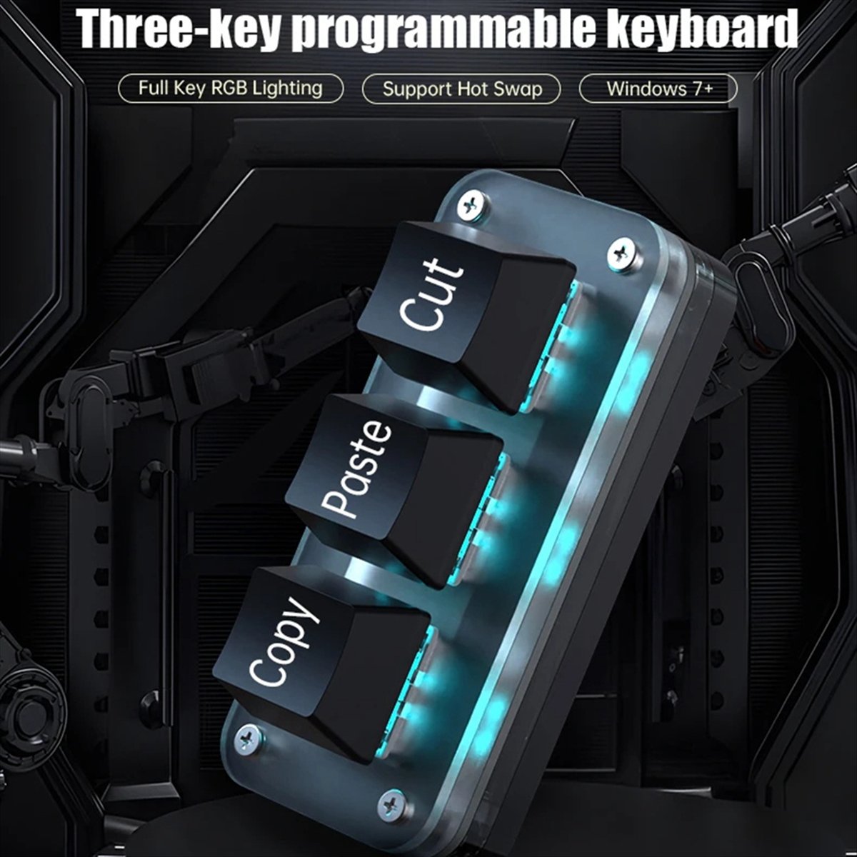 Doyou 3 Tombol Pemrograman Mak - Keyboard Gaming Black ulasan dan harga