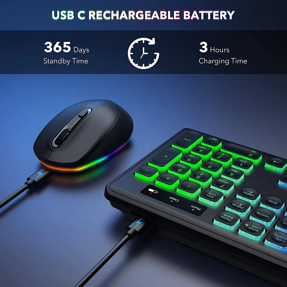 Set Keyboard dan Mouse nirkabe - Gaming Keyboard And Mouse Set ulasan dan harga