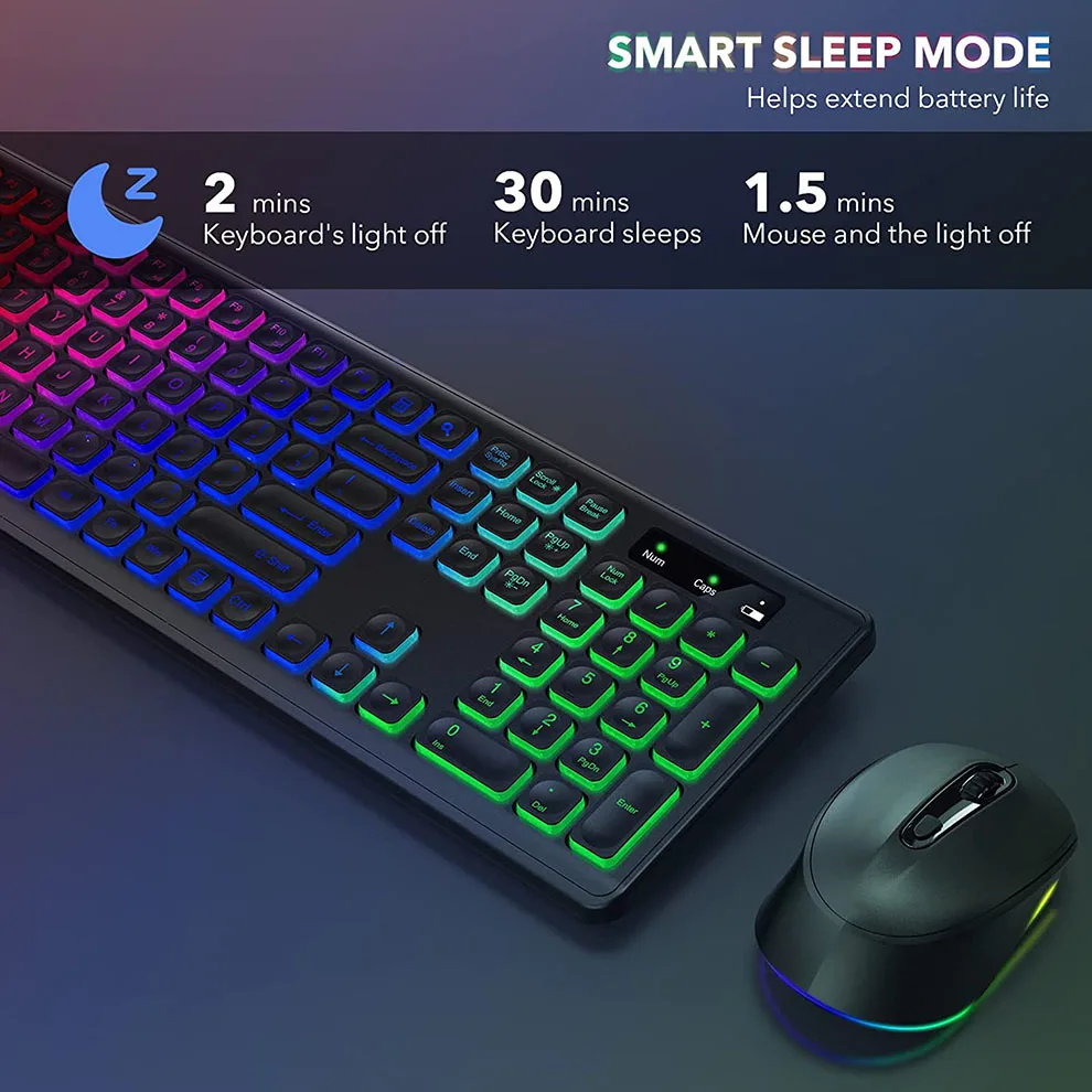 Set Keyboard dan Mouse nirkabe - Gaming Keyboard And Mouse Set ulasan dan harga