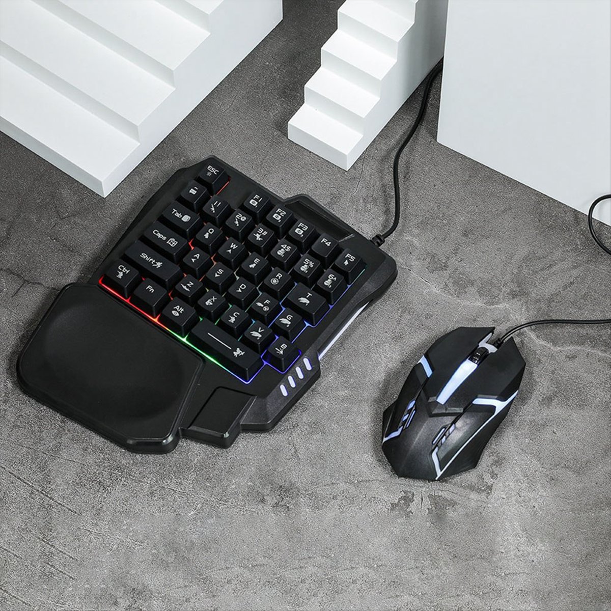 ★ ▲   35Key Ergonomics RGB Gam - Gaming Keyboard And Mouse Combo ulasan dan harga