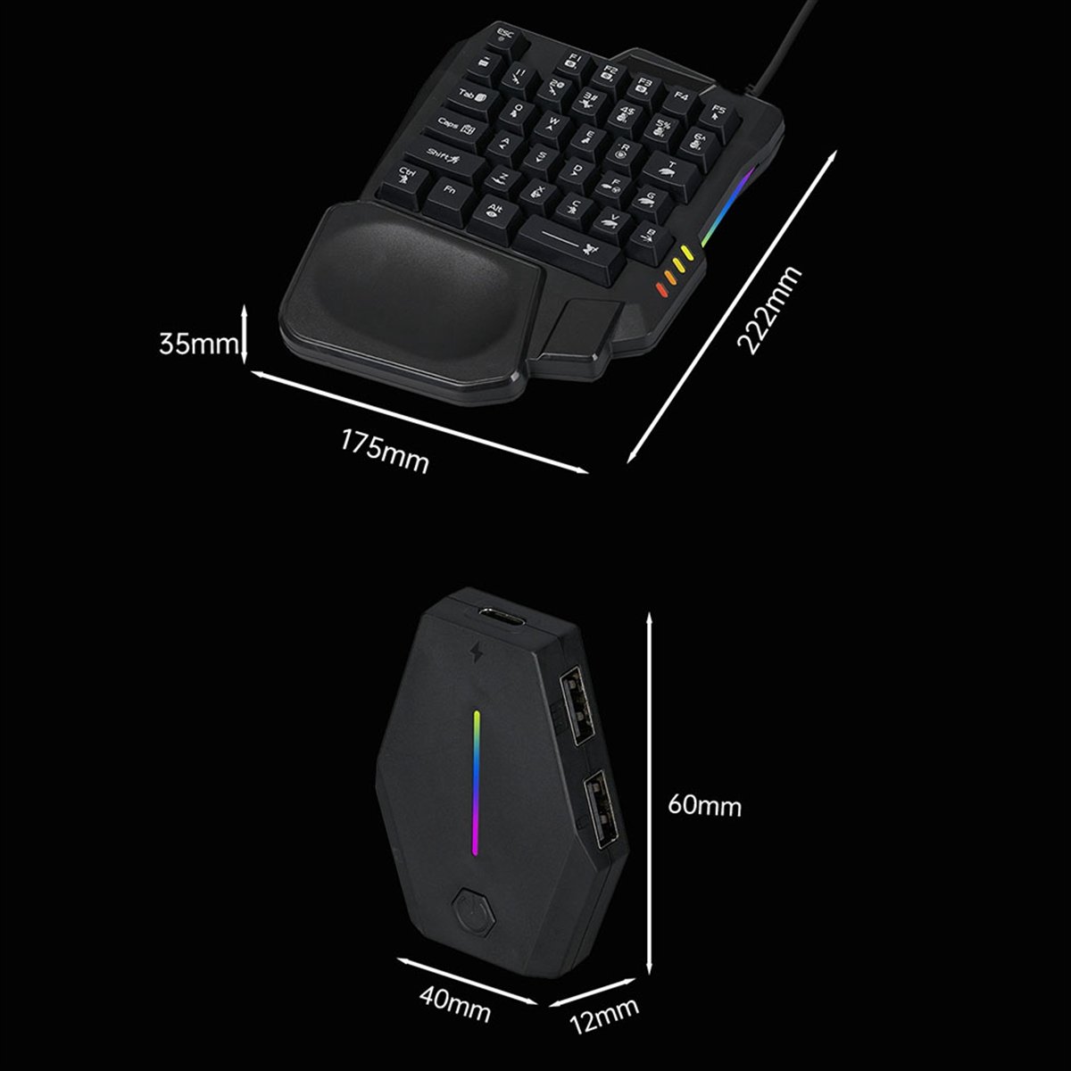 ★ ▲   35Key Ergonomics RGB Gam - Gaming Keyboard And Mouse Combo ulasan dan harga