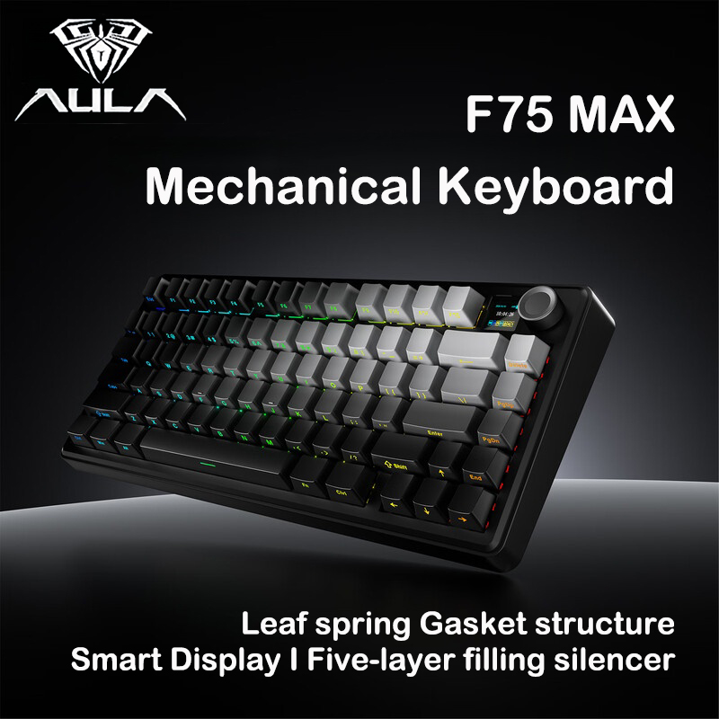 AULA F75 MAX 75% Tri-Mode Keyb - Keyboard Gaming Mac ulasan dan harga