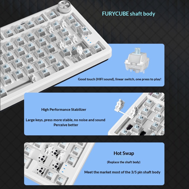 Furycube Rx75 Pro Tri Mode Key - Gaming Keyboard Not Typing ulasan dan harga