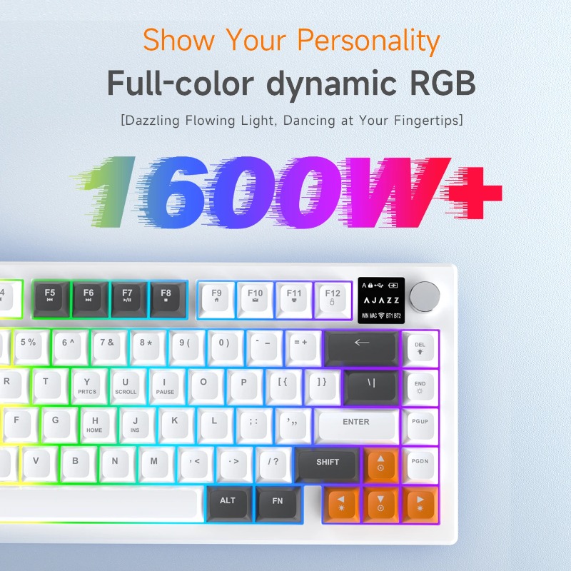 AJAZZ AF82 Keyboard Tri-Mode 7 - Keyboard Gaming Mac ulasan dan harga