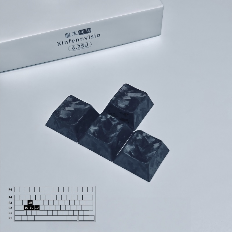 Keycap Serat Karbon Hitam 1 Bu - Keyboard Gaming Black ulasan dan harga