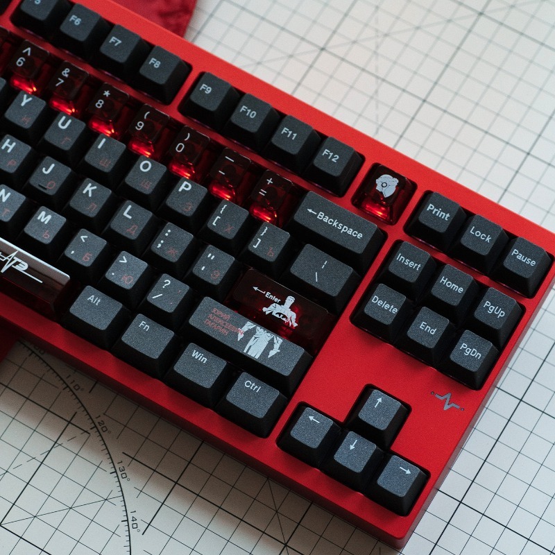 Set Keycaps Tema Hitam Soviet  - Keyboard Gaming Black ulasan dan harga