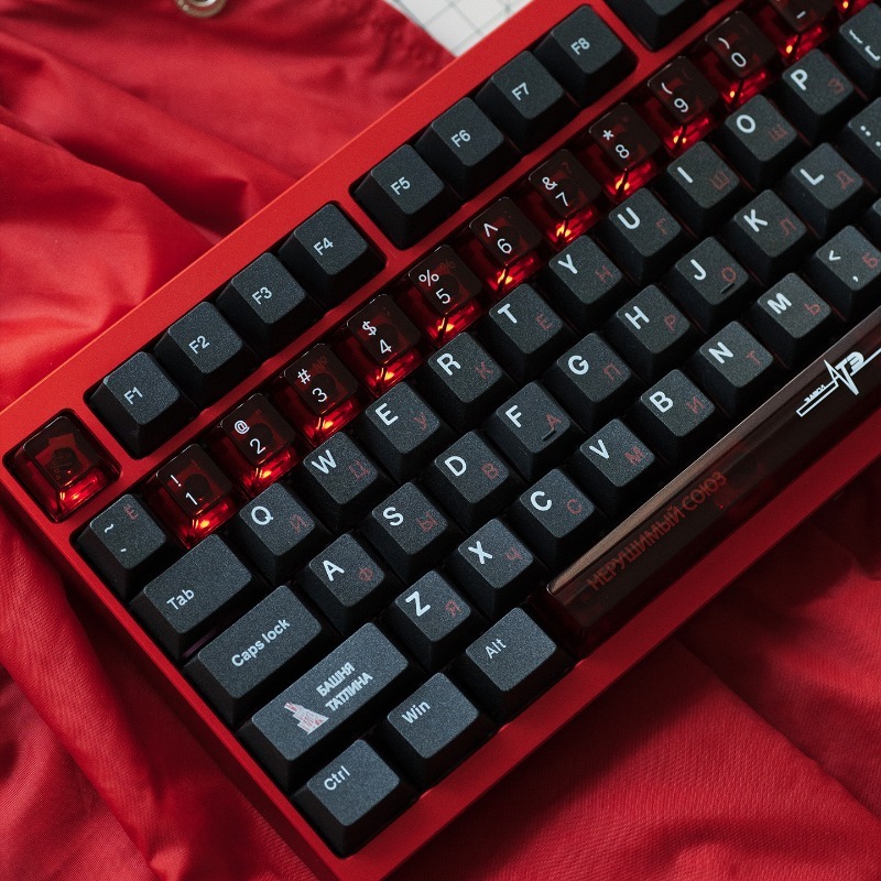 Set Keycaps Tema Hitam Soviet  - Keyboard Gaming Black ulasan dan harga